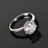 LUXORO 10K White Gold 100 Facet Moissanite Solitaire Ring (Size 6.0) 1.90 ctw image number 1