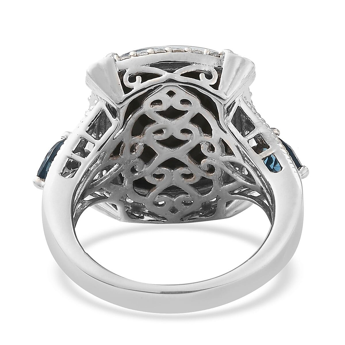 Boulder Opal Triplet and Multi Gemstone Ring in Platinum Over Sterling Silver (Size 8.0) 7.75 ctw image number 4