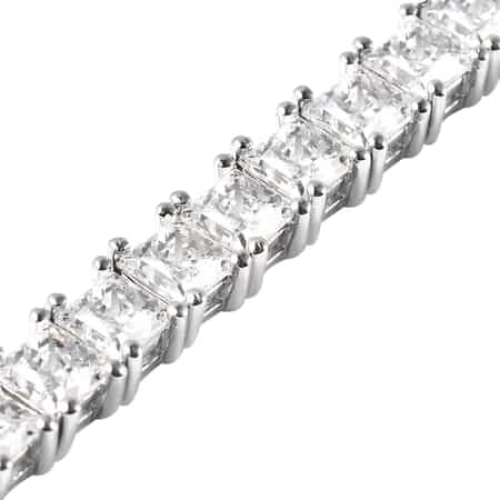 Lustro Stella Made with Finest CZ Tennis Bracelet Rhodium Over Sterling Silver (8.00 In) 33.75 ctw image number 3