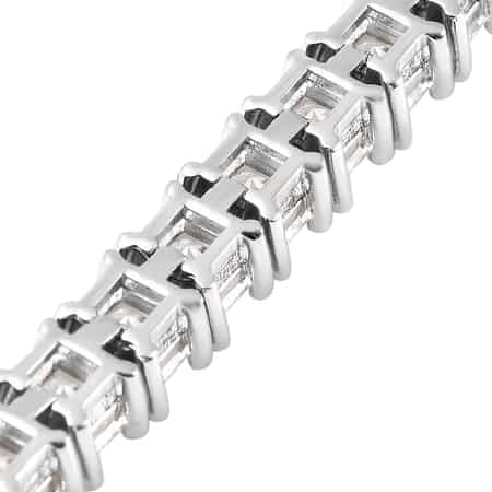 Lustro Stella Made with Finest CZ Tennis Bracelet Rhodium Over Sterling Silver (8.00 In) 33.75 ctw image number 4