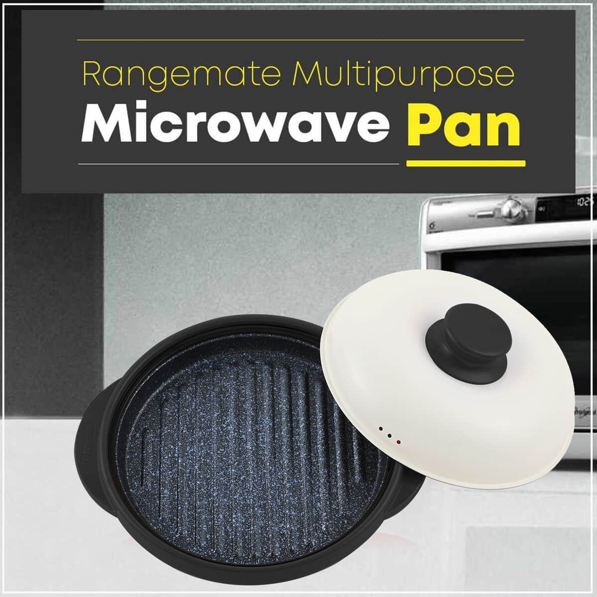 Rangemate Multipurpose Microwave Cooking Pan With Lid - Black (530 ml) image number 1