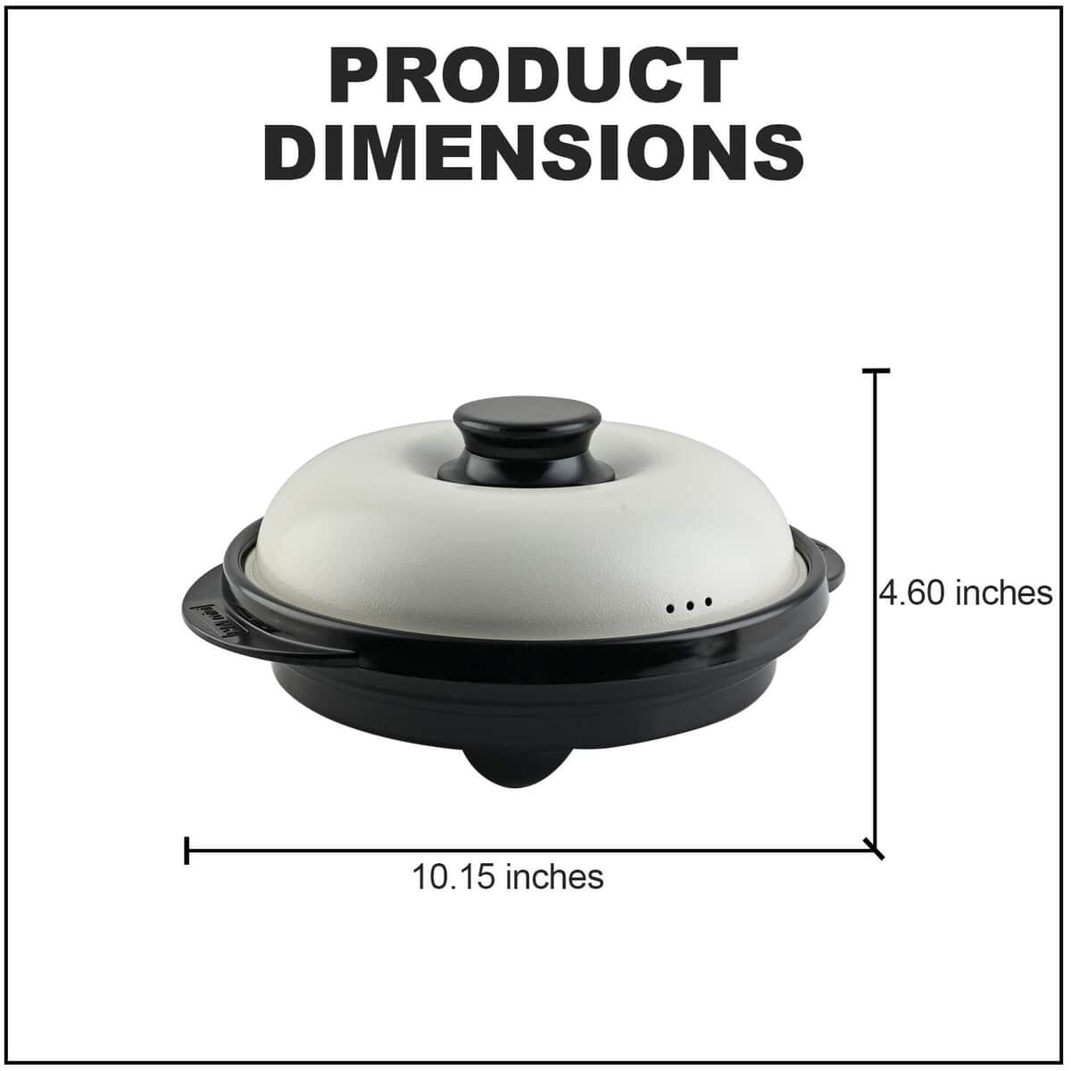 Rangemate Multipurpose Microwave Cooking Pan With Lid - Black (530 ml) image number 3