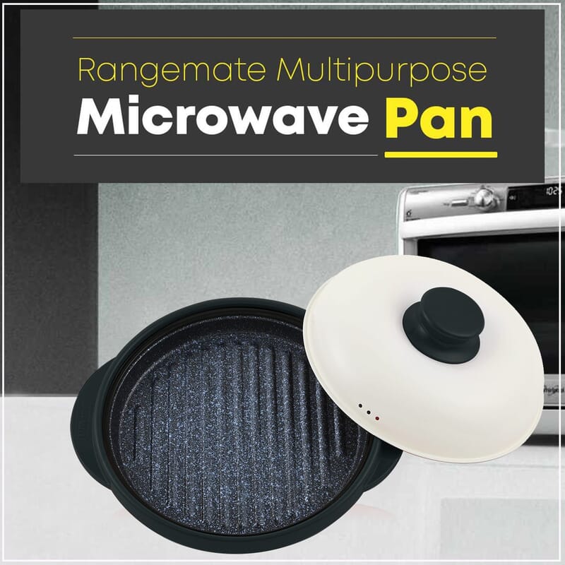 Rangemate Multipurpose Microwave Cooking Pan With Lid - Blue (530 ml)