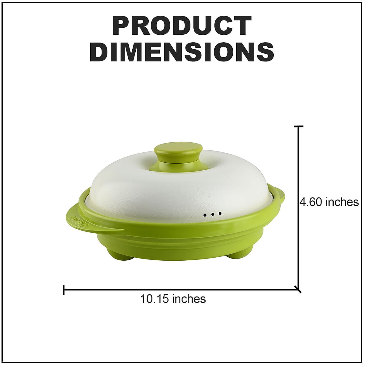 Rangemate Multipurpose Microwave Cooking Pan With Lid - Green (530 ml) image number 3