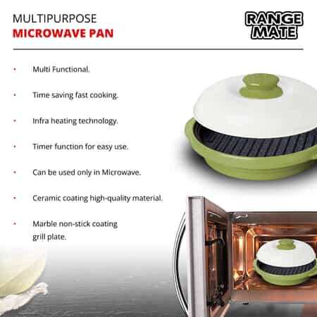 Buy Rangemate Multipurpose Microwave Cooking Pan With Lid - Green (530 ml)  at ShopLC.