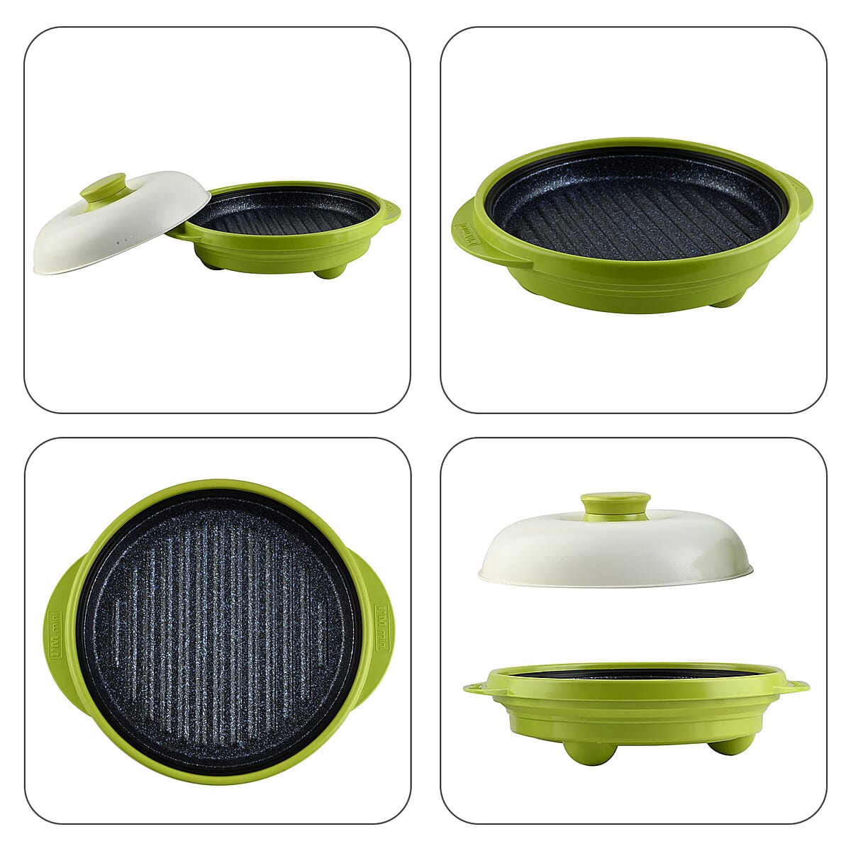 Rangemate Multipurpose Microwave Cooking Pan With Lid - Green (530 ml) image number 5