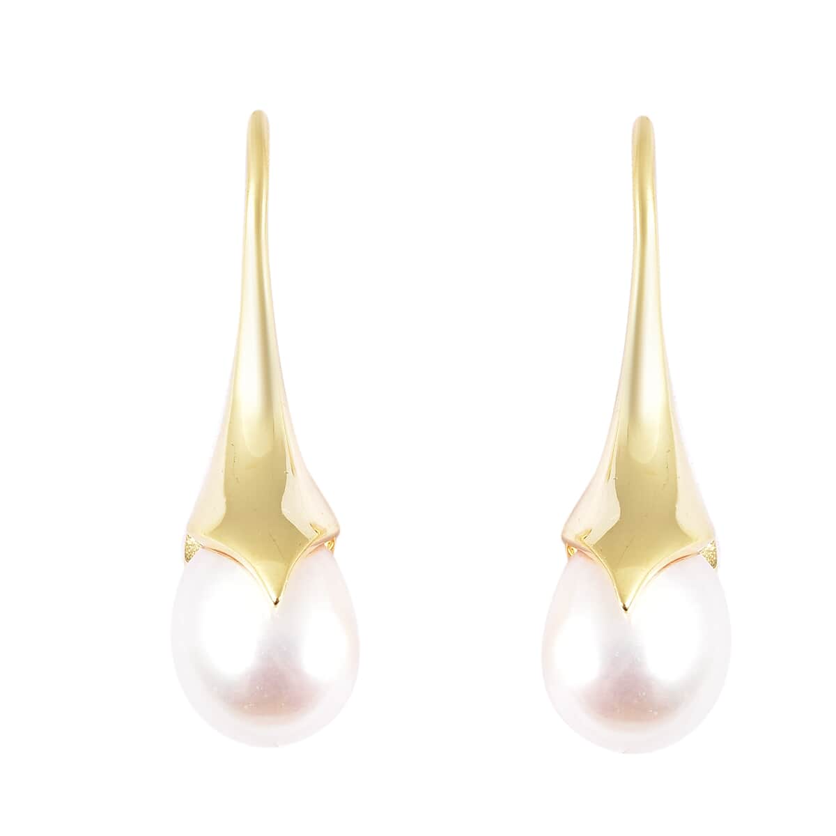 LucyQ Signature Couture Drip Collection Freshwater Cultured Pearl Drop Earrings in 14K YG Over Sterling Silver image number 0