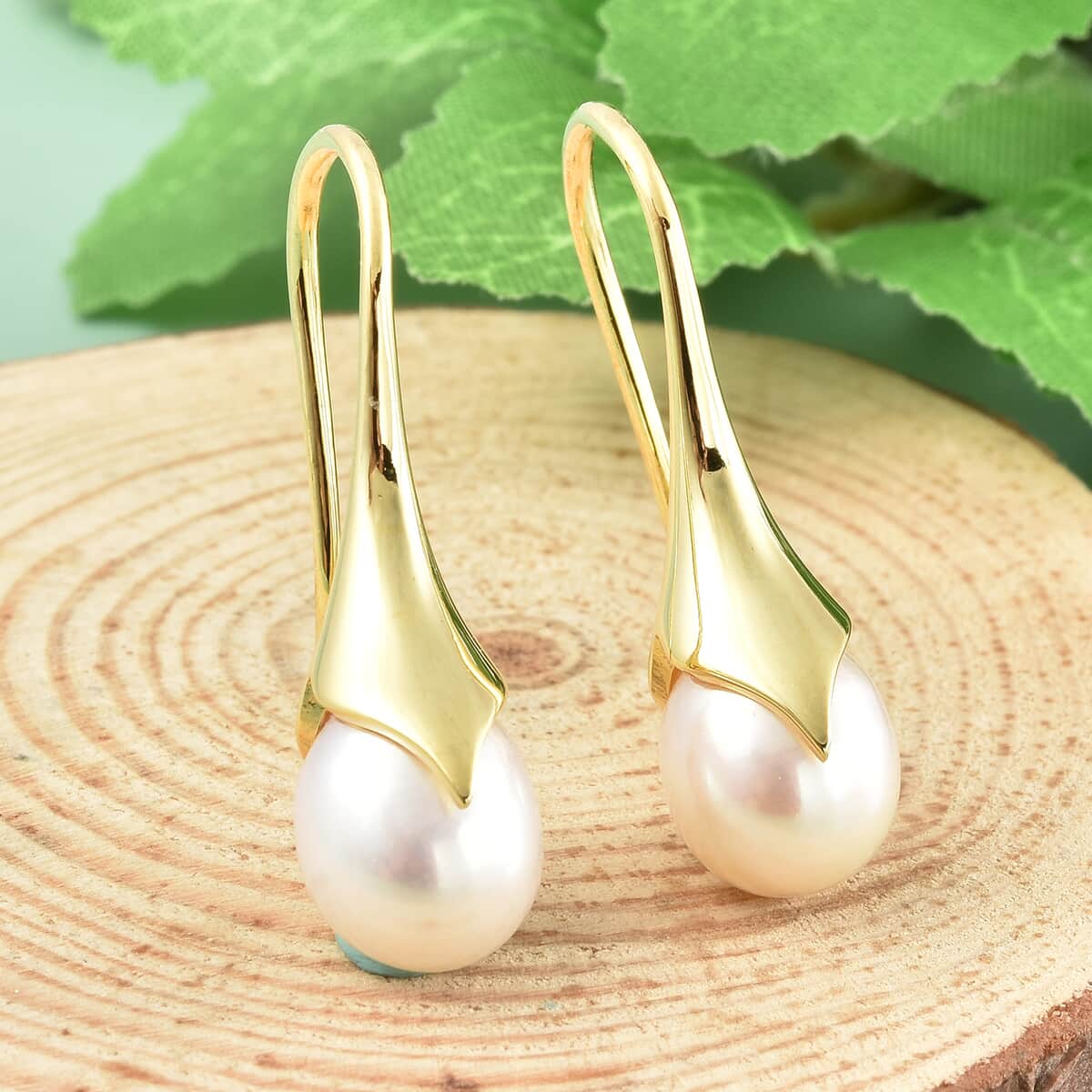 LucyQ Signature Couture Drip Collection Freshwater Cultured Pearl Drop Earrings in 14K YG Over Sterling Silver image number 1