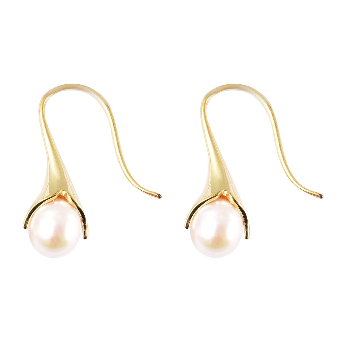LucyQ Signature Couture Drip Collection Freshwater Cultured Pearl Drop Earrings in 14K YG Over Sterling Silver image number 3