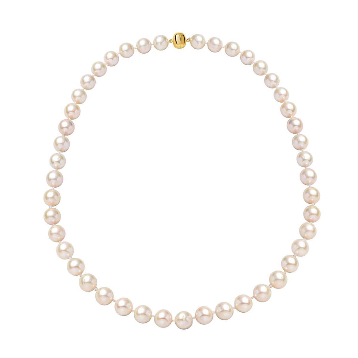 AAA White Pearl Necklace For Women in 10K Yellow Gold  image number 0