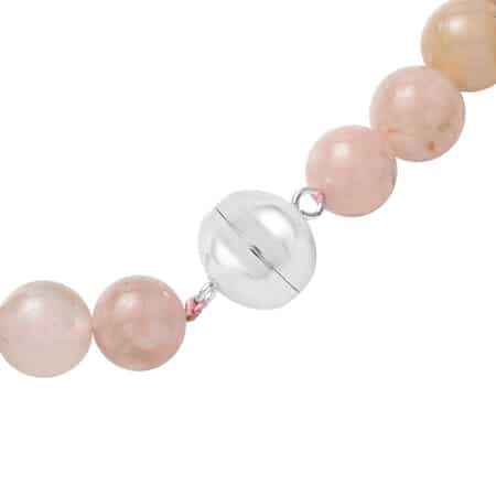 Cherry Blossom Agate 12-14mm Beaded Necklace 20 Inches in Rhodium Over Sterling Silver 522.00 ctw image number 3