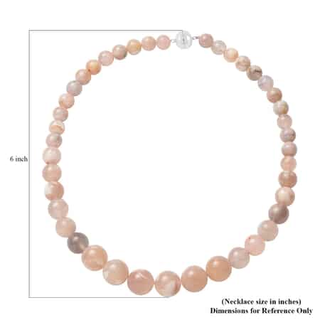 Cherry Blossom Agate 12-14mm Beaded Necklace 20 Inches in Rhodium Over Sterling Silver 522.00 ctw image number 4