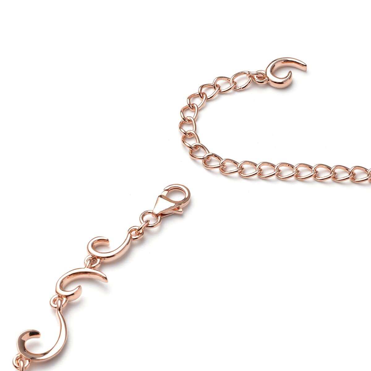 LucyQ Ocean Wave Collection Pink Jade (D) Necklace 20 Inches in 14K Rose Gold Over Sterling Silver 12.75 ctw image number 3