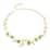 LucyQ Ocean Wave Collection Green Jade (D) Necklace 20 Inches in 14K Yellow Gold Over Sterling Silver 13.00 ctw