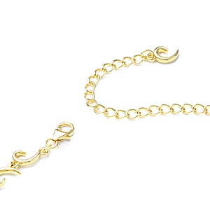 LucyQ Ocean Wave Collection Green Jade (D) Necklace 20 Inches in 14K Yellow Gold Over Sterling Silver 13.00 ctw