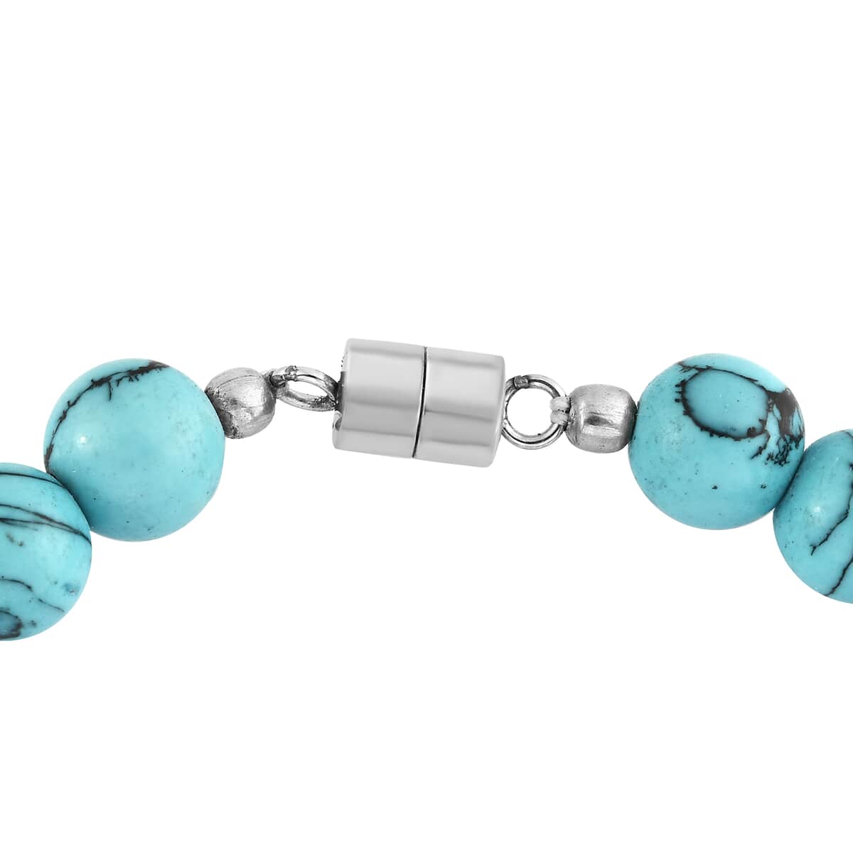 Karis Mojave Blue Turquoise Bracelet in Bracelet in Platinum Bond and Stainless Steel (7.25 In) 62.90 ctw image number 3