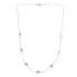Lumingreen Crystal Station Necklace 18 Inches in Sterling Silver image number 3