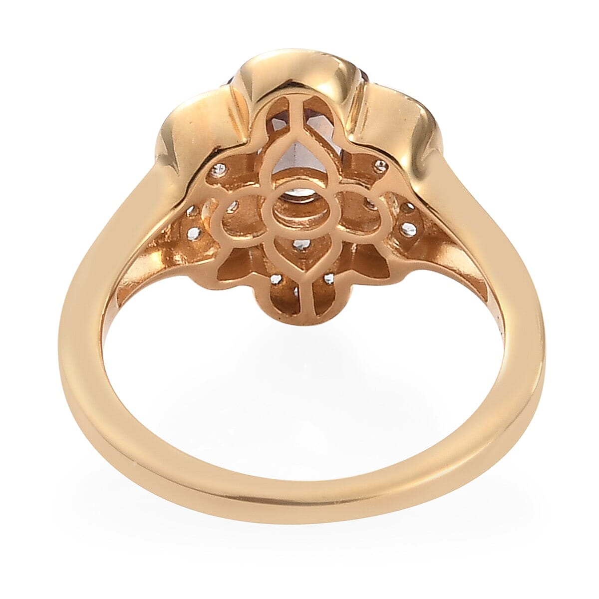 Merelani Color Change Garnet and Zircon Cluster Ring in Vermeil Yellow Gold Over Sterling Silver (Size 9.0) 1.65 ctw image number 4