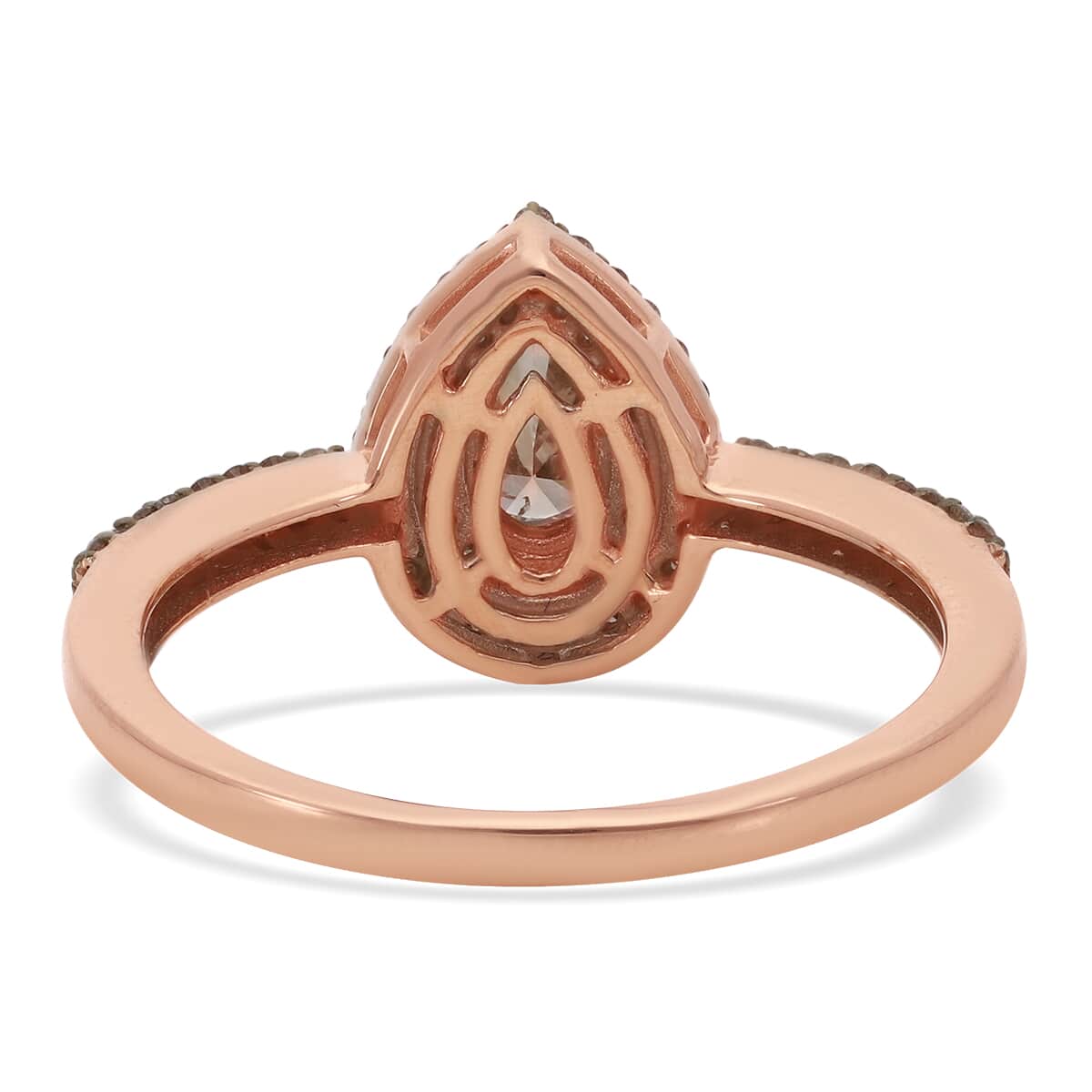10K Rose Gold Natural Champagne Diamond Ring (Size 8.0) 2.15 Grams 0.75 ctw image number 4