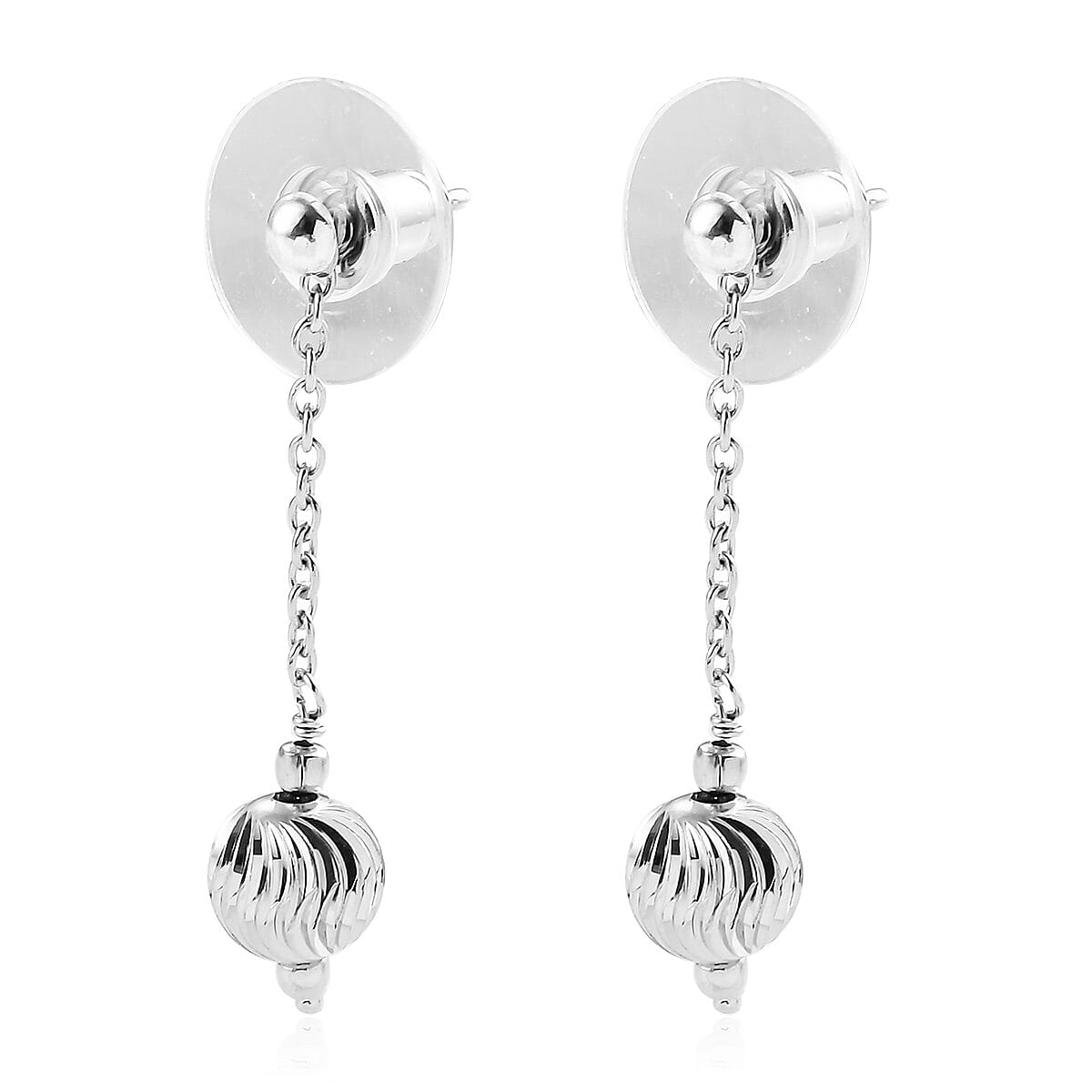 Platinum Over Sterling Silver Dangle Earrings