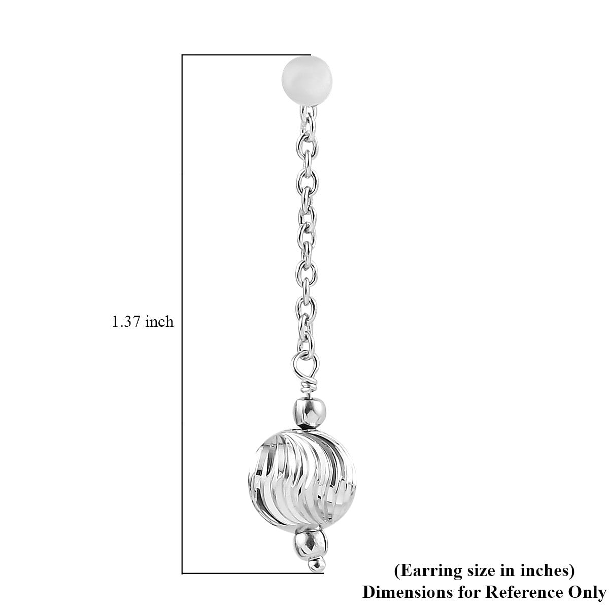 Platinum Over Sterling Silver Dangle Earrings