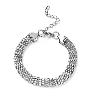 Mesh Chain Bracelet in Stainless Steel (7.50 In)