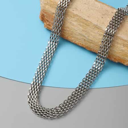 Mesh Chain Necklace in Stainless Steel 24 Inches 17.20 Grams image number 1