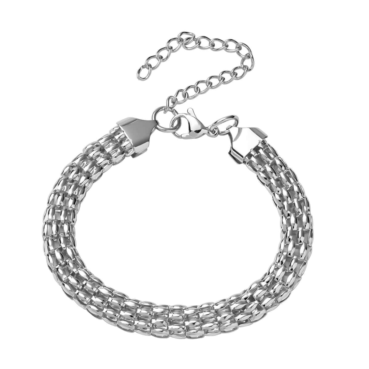Popcorn Chain Bracelet in Stainless Steel (7.50-9.50In) image number 0
