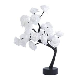 24 Lights Flowers Table Lamp with Data Cable - White (3xAAA Battery Not Included) | Table Lamp| Nightstand | Ideal Lamp for Coffee Table | Home Decor Piece