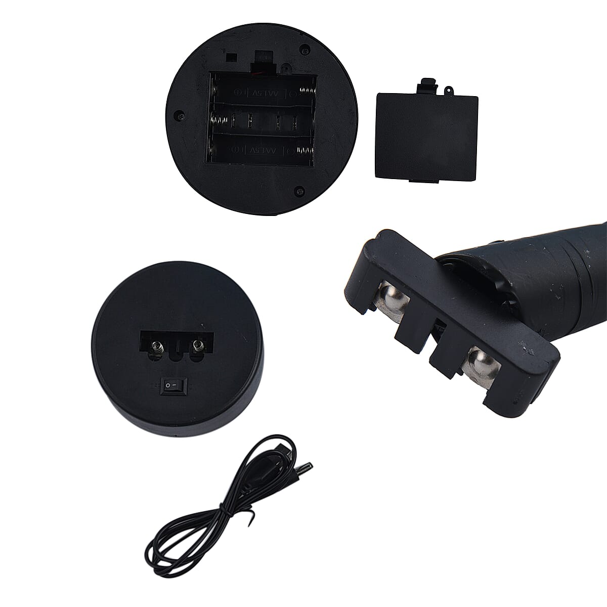 Rose Flower Desk Tree Lamp with 24 Warm White LED Lights USB/Battery Operated Gift Table Lamp for Indoor Outdoor image number 5