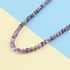 Bi-Color Amethyst Beaded Necklace 36 Inches in Rhodium Over Sterling Silver Magnetic Lock 220.00 ctw image number 1
