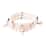 LucyQ Freshwater White Cultured Pearl and White Zircon Bracelet in Rhodium Over Sterling Silver (7.50 In) 0.50 ctw