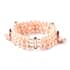 LucyQ Freshwater Peach Cultured Pearl and White Zircon Bracelet in 14K Rose Gold Over Sterling Silver (7.50 In) 0.50 ctw image number 3