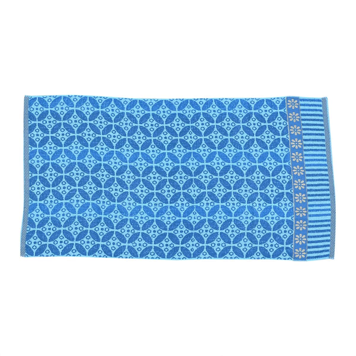 Light Blue 90% Cotton and 10% Polyester Comfortable Bath Towel image number 0