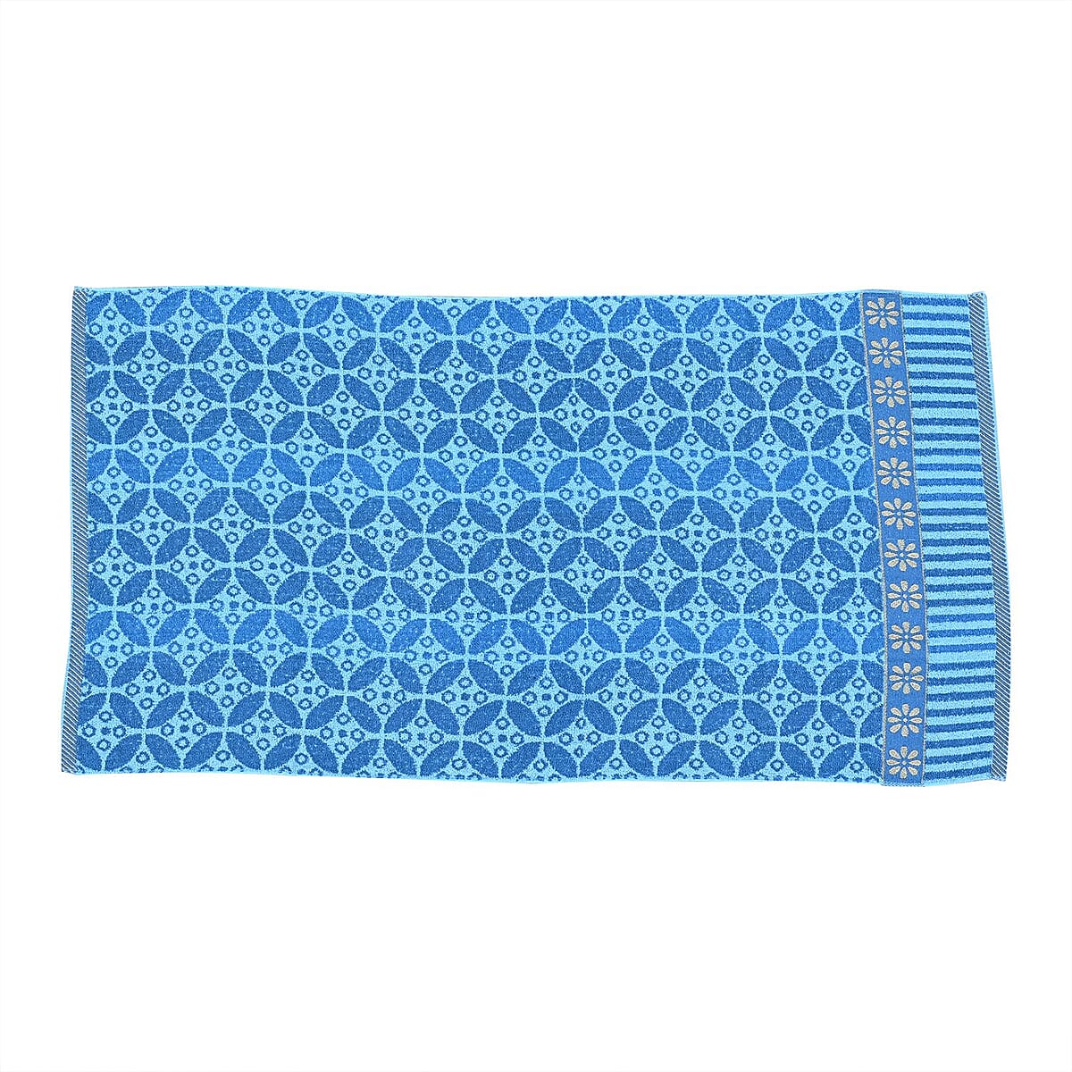 Light Blue 90% Cotton and 10% Polyester Comfortable Bath Towel image number 0