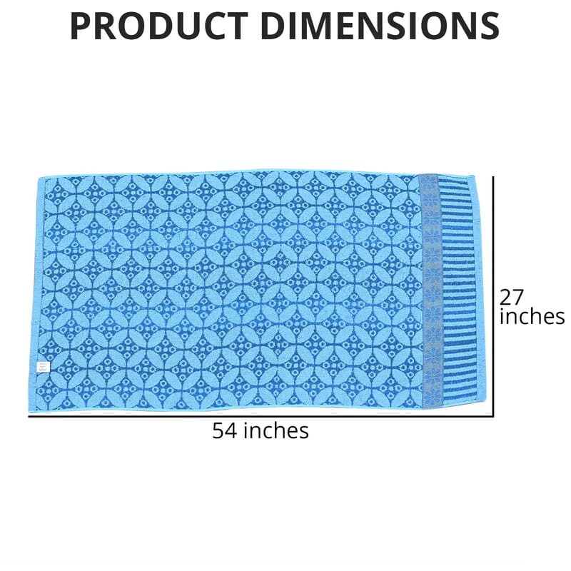 Light Blue 90% Cotton and 10% Polyester Comfortable Bath Towel