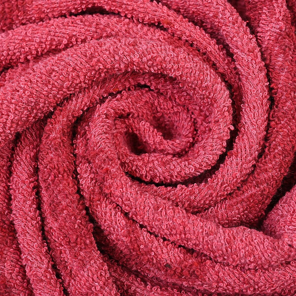 Red Floral Pattern 90% Cotton and 10% Polyester Comfortable Bath Towel image number 6