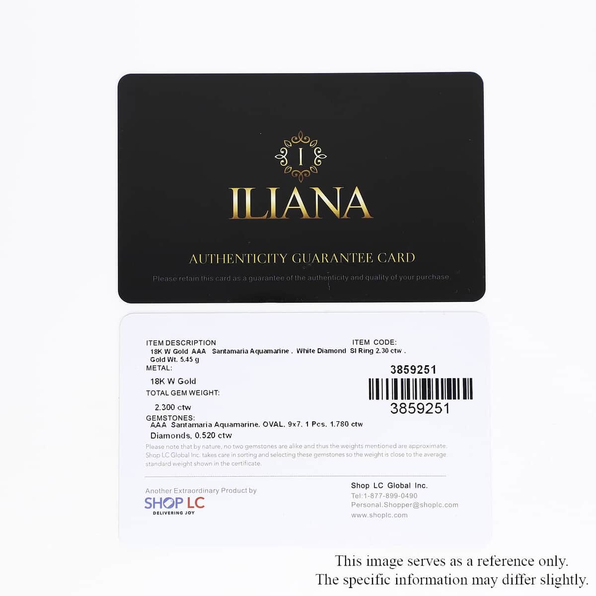 Iliana 18K White Gold AAA Santa Maria Aquamarine and G-H SI Diamond Ring (Size 6.0) 5.45 Grams 2.25 ctw image number 6