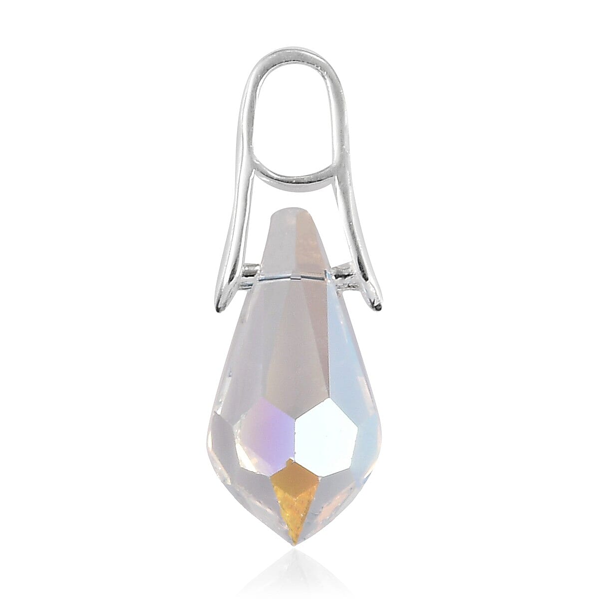 Shimmer Crystal Fancy Pendant in Sterling Silver