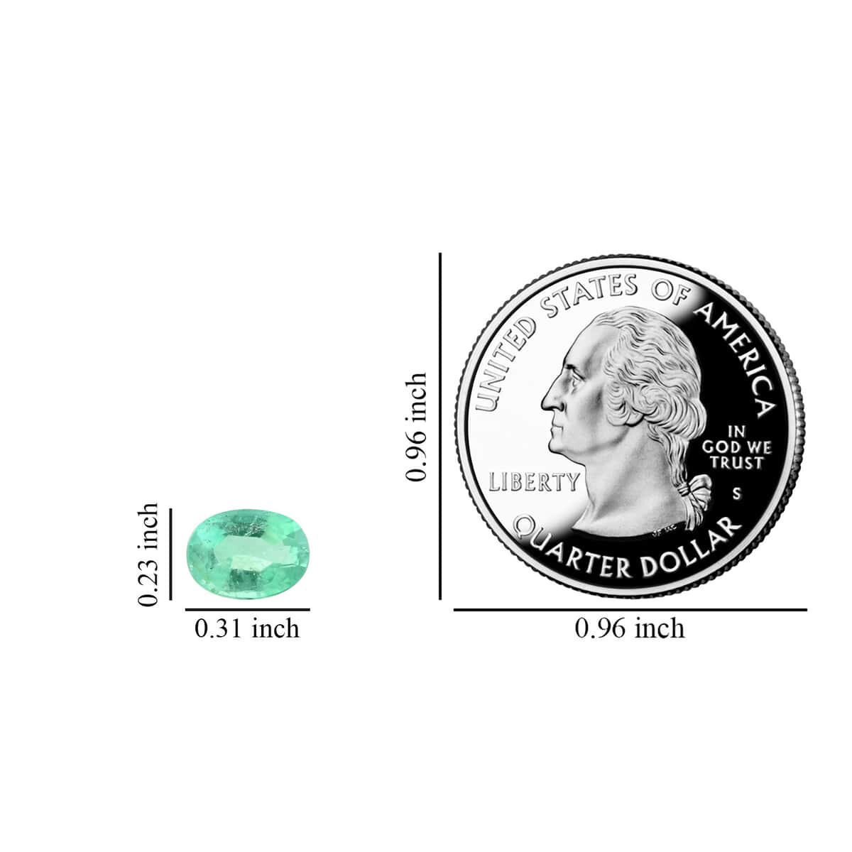 AAAA Kagem Zambian Emerald (Ovl 8x6 mm) 1.10 ctw image number 3