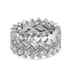 Lustro Stella Made with Finest CZ Band Ring in Platinum Over Sterling Silver (Size 7.0) 4.40 ctw image number 4