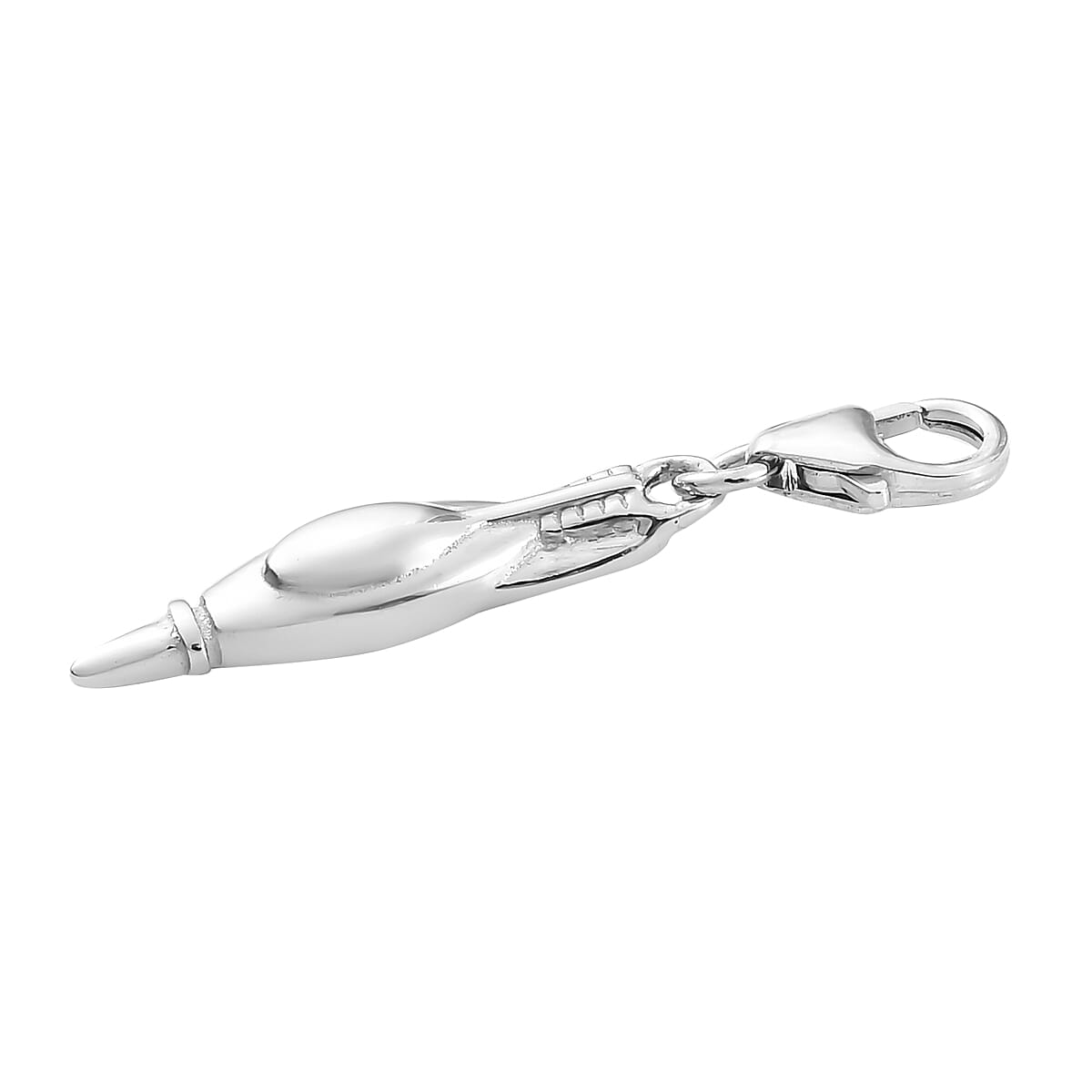 Space Rocket Charm in Platinum Over Sterling Silver image number 3