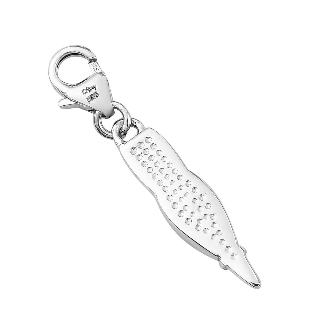 Space Rocket Charm in Platinum Over Sterling Silver image number 4