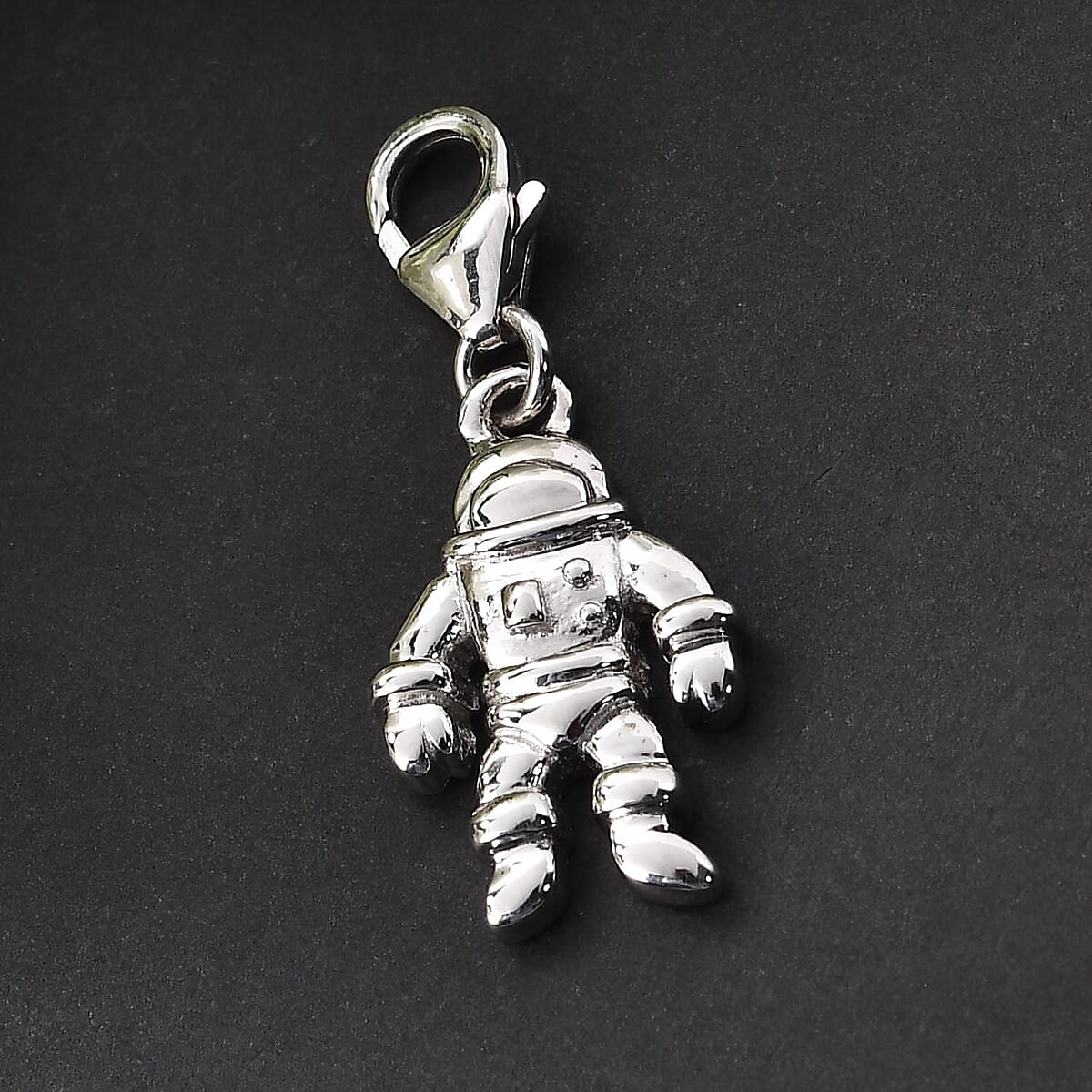 Astronaut Charm in Platinum Over Sterling Silver 2.25 Grams image number 1