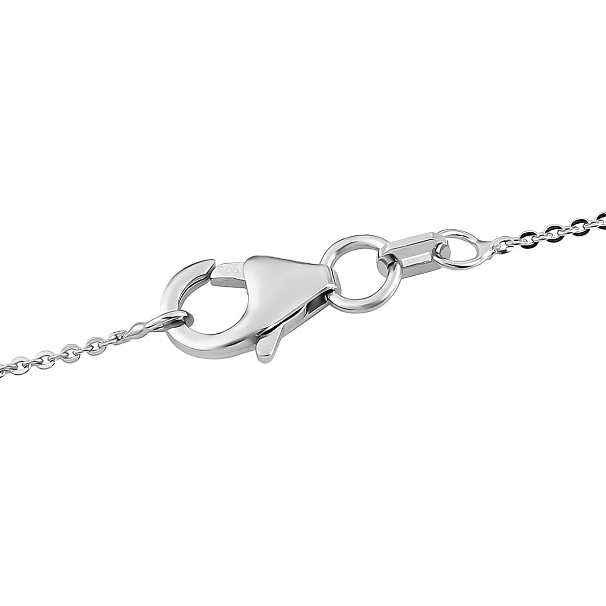 Tanzanite and Diamond Pendant Necklace 20 Inches in Platinum Over Sterling Silver