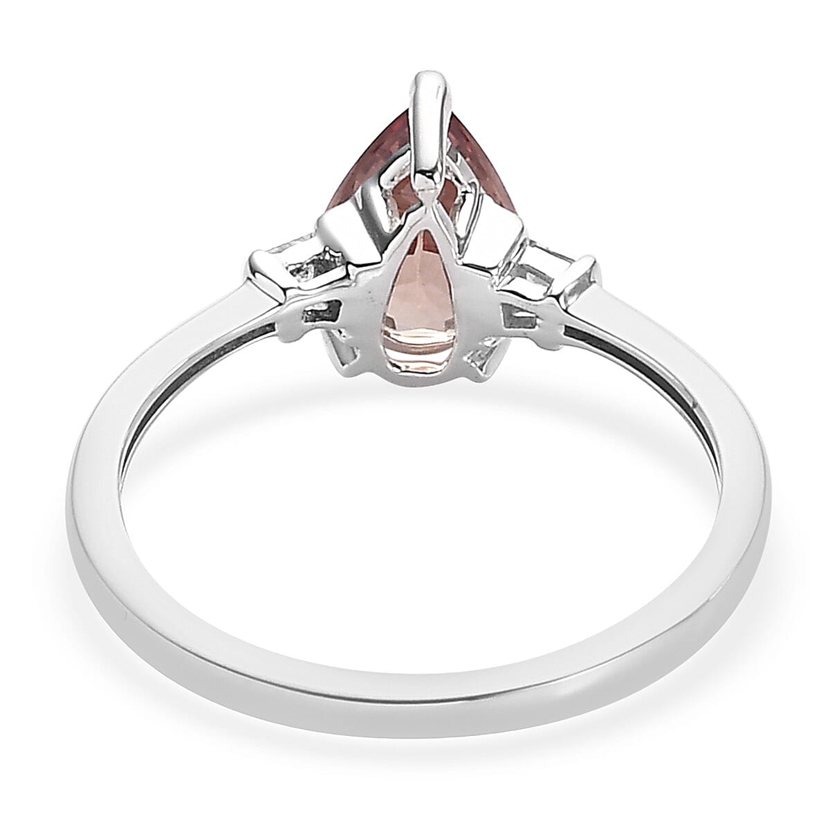Luxoro 10K White Gold Premium Merelani Color Change Garnet and G-H I3 Diamond Ring (Size 10.0) 1.25 ctw