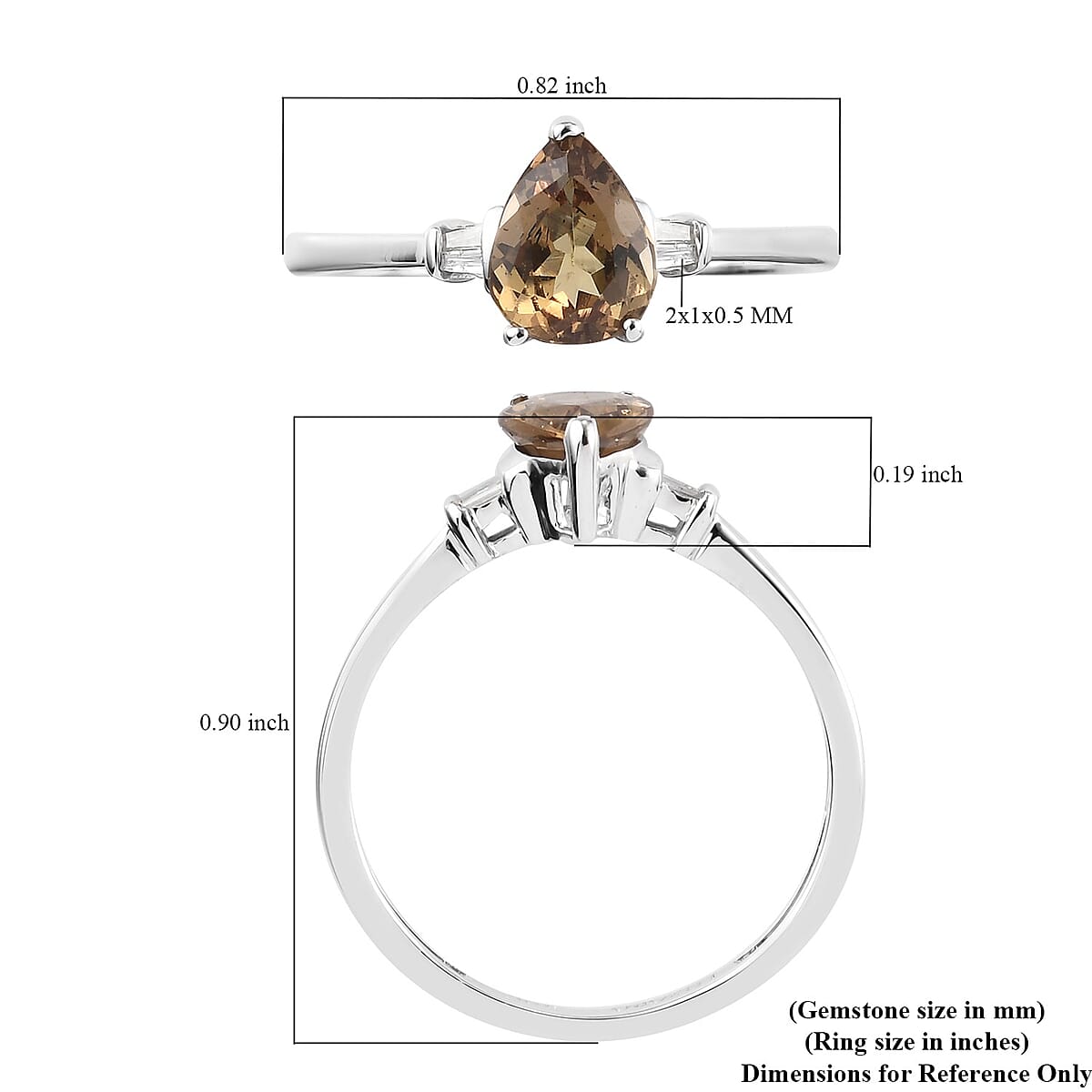 Luxoro 10K White Gold Premium Merelani Color Change Garnet and G-H I3 Diamond Ring (Size 7.0) 1.20 ctw image number 5