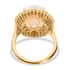 Iliana 18K Yellow Gold AAA Ethiopian Welo Opal and G-H SI Diamond Double Halo Ring (Size 7.0) 7.80 Grams 7.25 ctw image number 3