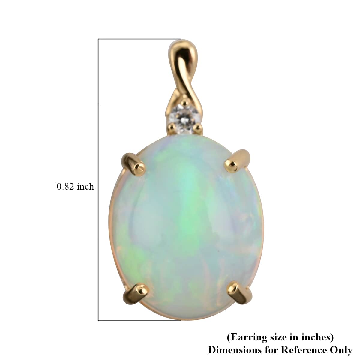 Certified & Appraised ILIANA 18K Yellow Gold AAA Ethiopian Welo Opal and G-H SI Diamond Earrings 6 Grams 6.15 ctw image number 3