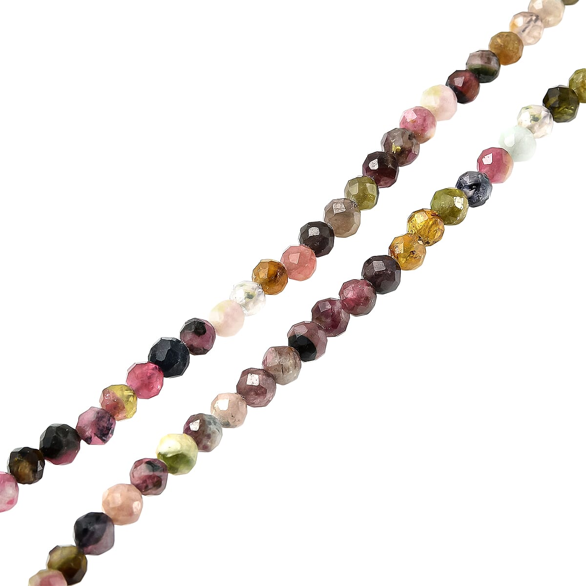Multi-color Tourmaline Necklace, Tahitian Cultured Pearl Necklace, Rhodium Over Sterling Silver Necklace, Bolo Necklace, 18-22 Inch Adjustable Necklace 54.50 ctw image number 3